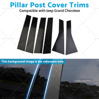 6PCS Black Pillar Post Cover Trims Suitable for 2011-2021 Jeep Grand Cherokee