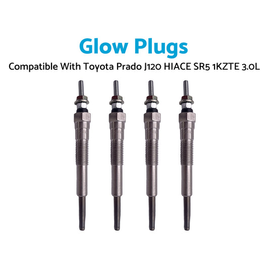 4Pcs Glow Plugs Suitable for Toyota Prado J120 HIACE SR5 1KZTE 3.0L 19850-67020