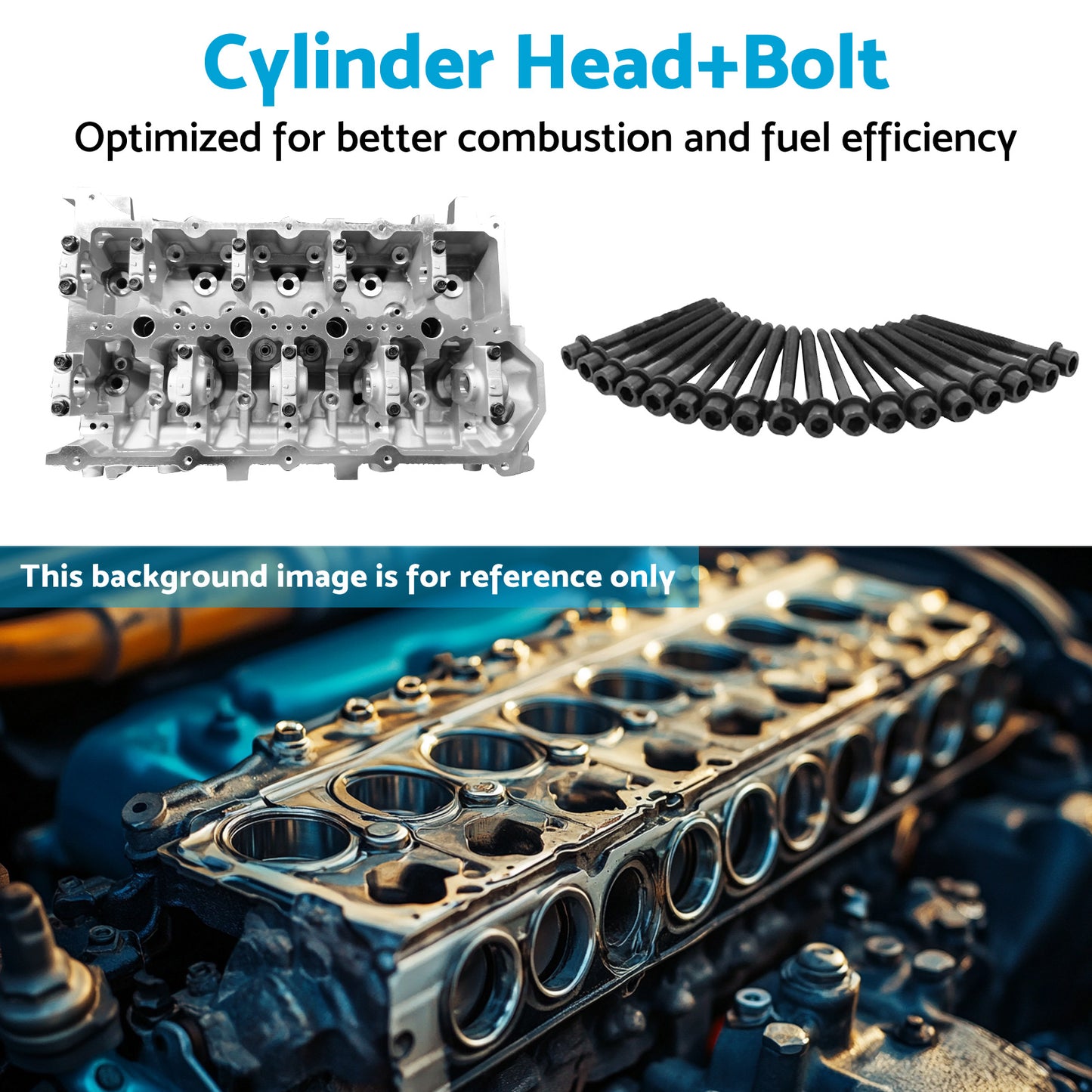 Cylinder Head+Bolt Suitable For Mitsubishi Triton Pajero Sport 4N15 2.4L Diesel