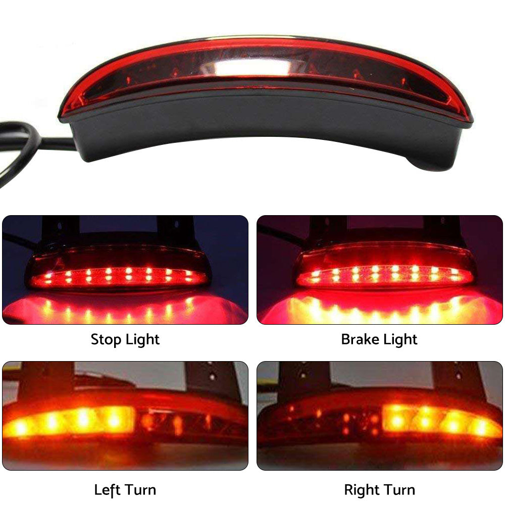 Suitable For Motorcycle Bobber Chopper LED Rear Turn Signal Brake Tail Light