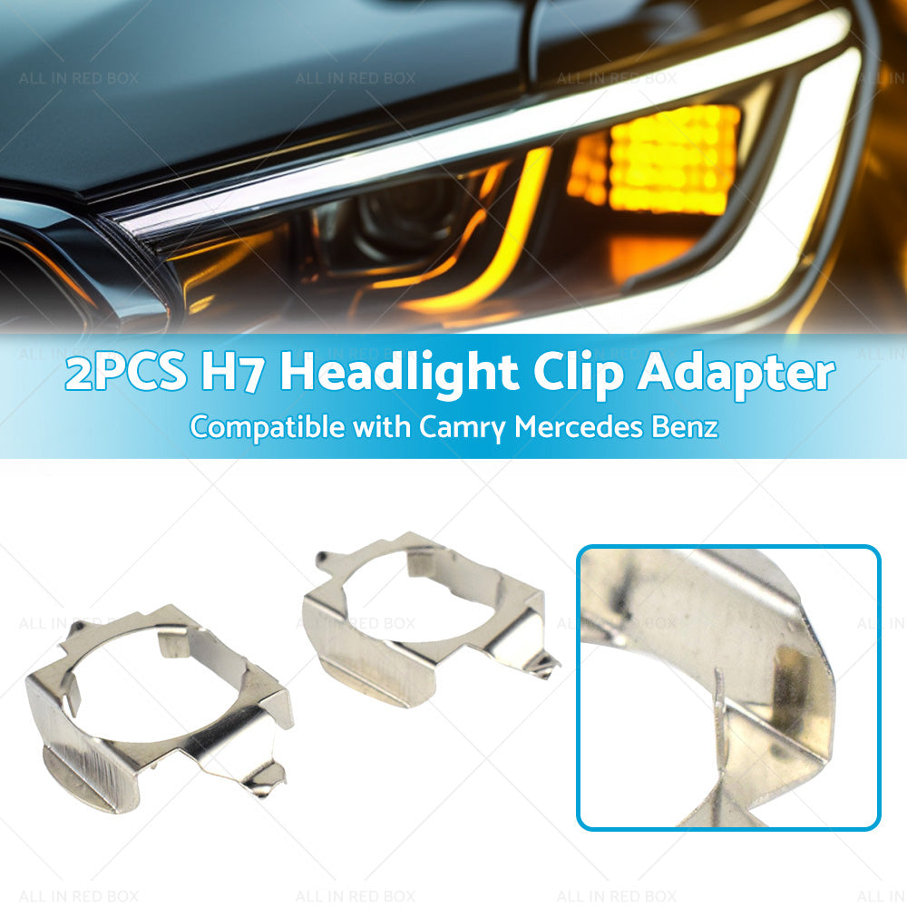 1 Pair LED Headlight H7 Clip Adapter Holder Suitable for Camry Mercedes Benz