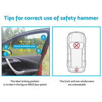 4x Emergency Safety Hammer Breaker Car Cutter Window Belt 2 in 1 Tool Bus Glass