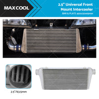 Universal Intercooler 2. 5 inch  Full Aluminum Front Mount FMIC Plate  and  Bar 450x230x65