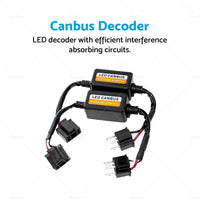 2x H4 Led Headlight Canbus Error Free Anti Flicker Resistor Canceller Decoder ST