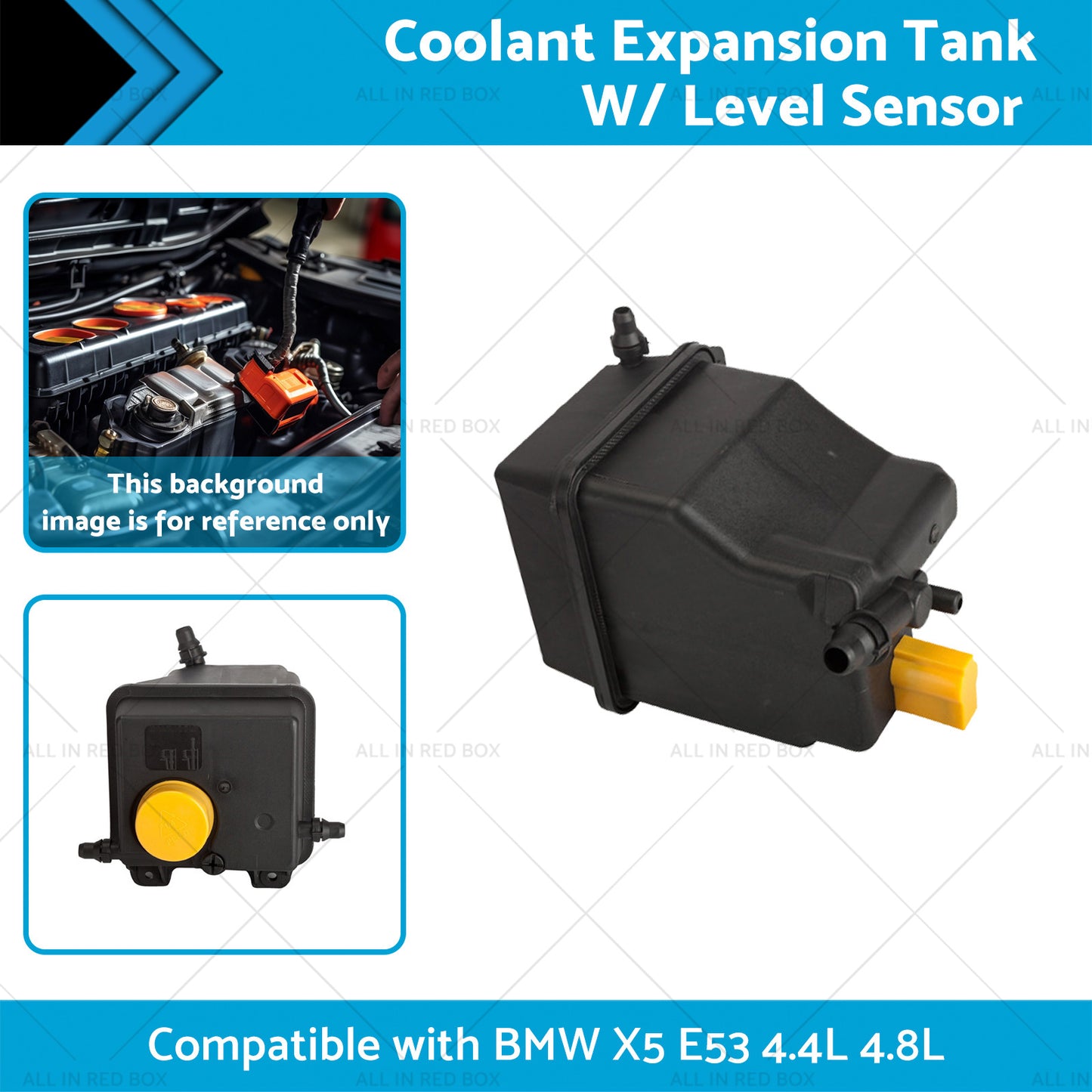 Coolant Expansion Tank W  Level Sensor Suitable for BMW E53 X5 4. 4L 4. 8L 03-06