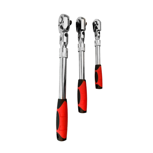 Ratchet Wrench Socket Set 3x 1/4", 3/8", 1/2" Drive Handle 72-Tooth Quick Release