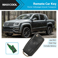 434 MHZ Fully Functional Remote Key Fob Suitable for VW Volkswagen Amarok Transporter