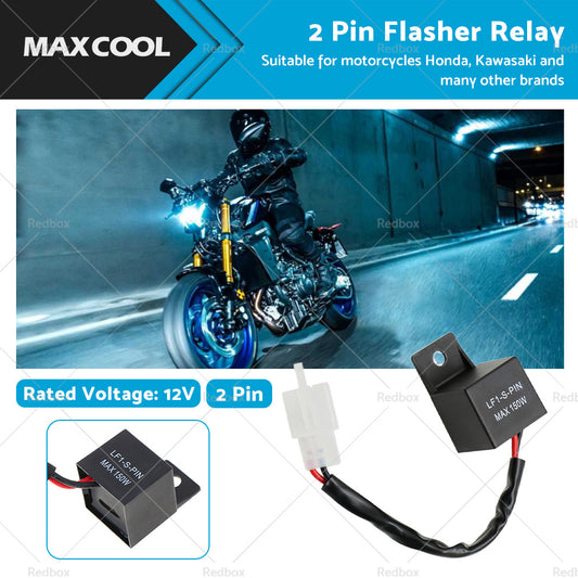 Suitable For Kawasaki Yamaha 2Pin Motorcycle LED Turn Signal Light Flasher Relay