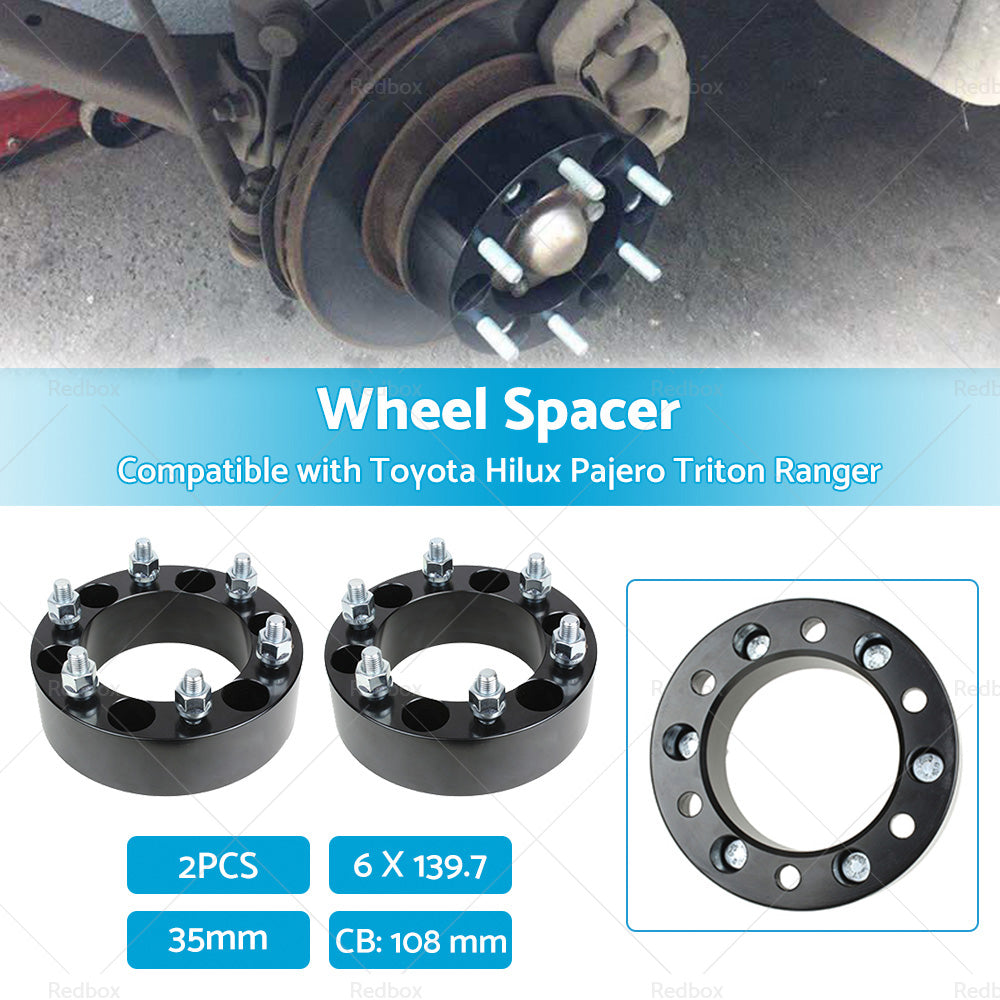 2PCS 35mm 6x139.7 Wheel Spacers Suitable For Toyota Hilux Pajero Triton Ranger