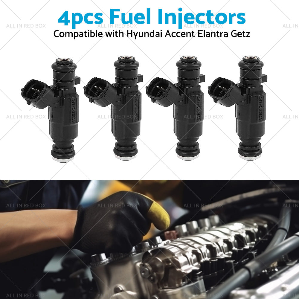 4PCS Fuel Injector Suitable For Hyundai Accent LC MC Elantra XD Getz TB 00-11