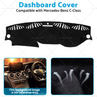 Suitable for Mercedes C-Class W204 6 or 2011-6 or 2014 by Shevron Dashboard Dash Mat