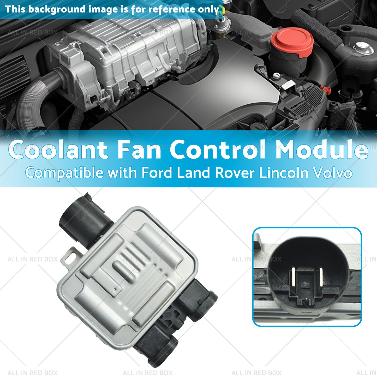 Coolant Fan Control Module Suitable for Ford Land Rover Lincoln Volvo 7T4Z8B658B