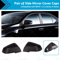 Pair Side Mirror Caps Cover Suitable for BMW F20 F21 F22 F30 Series 1 2 3 4