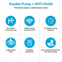 WiFi Control Watering System Double Pump Automatic Water Drip Mobile APP Control