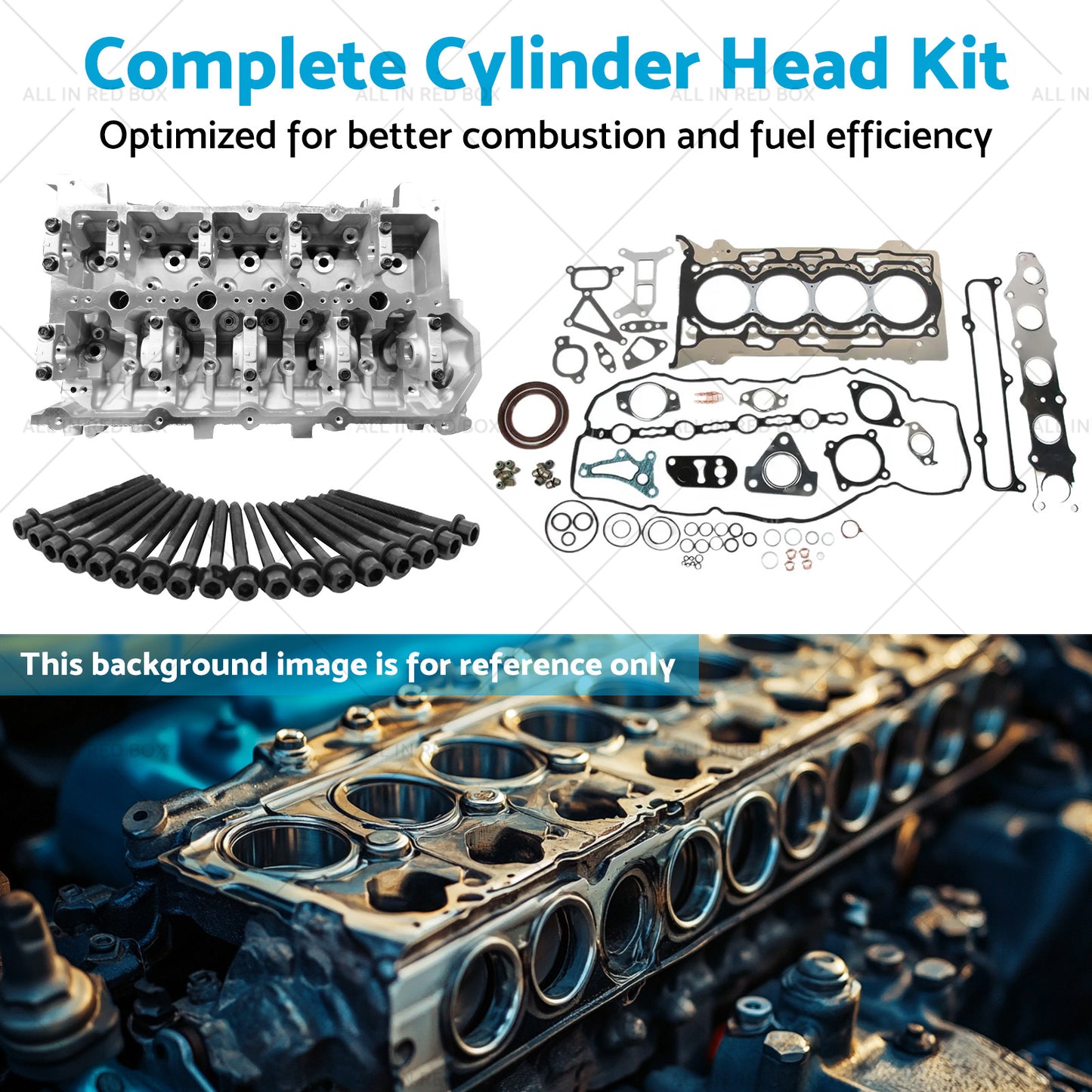 Complete Cylinder Head Kit w/ Gaskets Bolts Suitable For Mitsubishi Triton 4N15