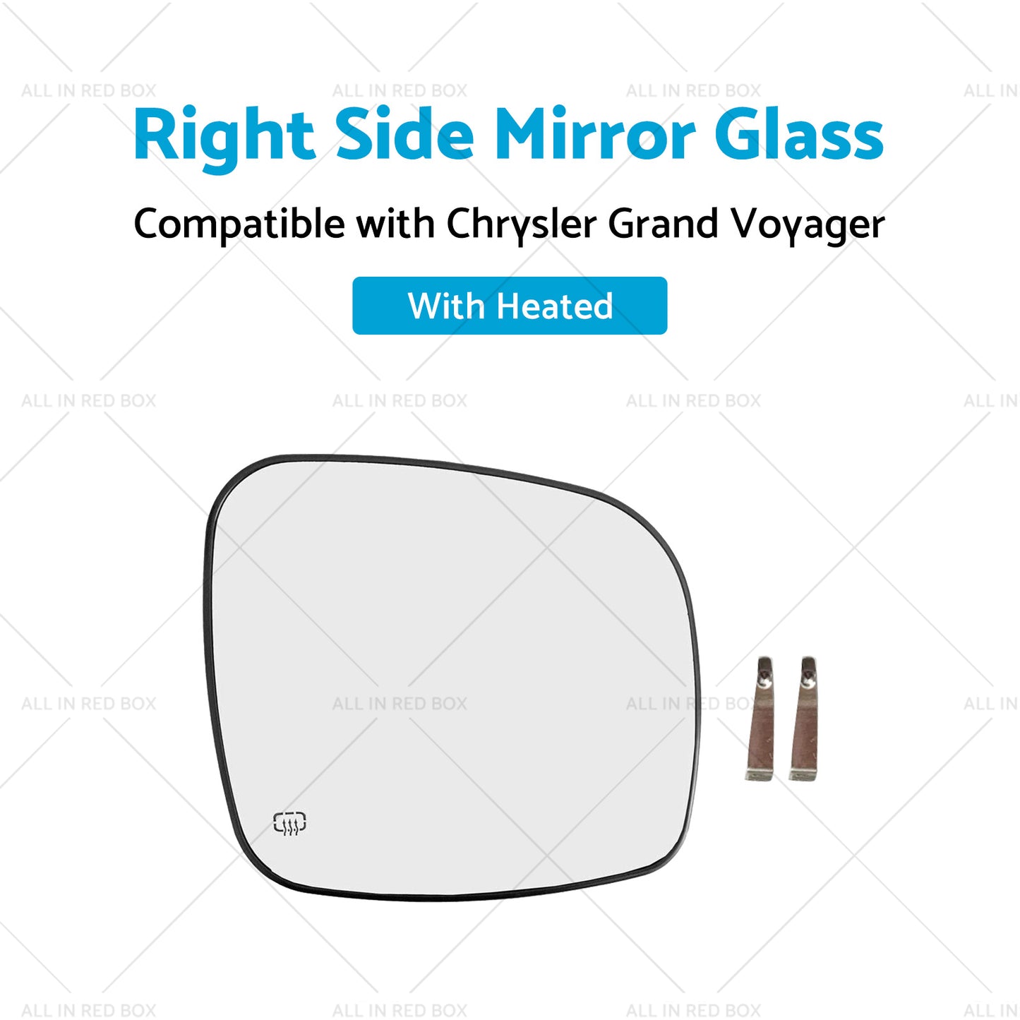 Right Side Mirror Glass Suitable for Chrysler Grand Voyager 08-15 Heated Convex