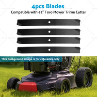 4x Blade Suitable for 42inch Toro Mower Trime Cutter Z420 106-2247-03 106-2247