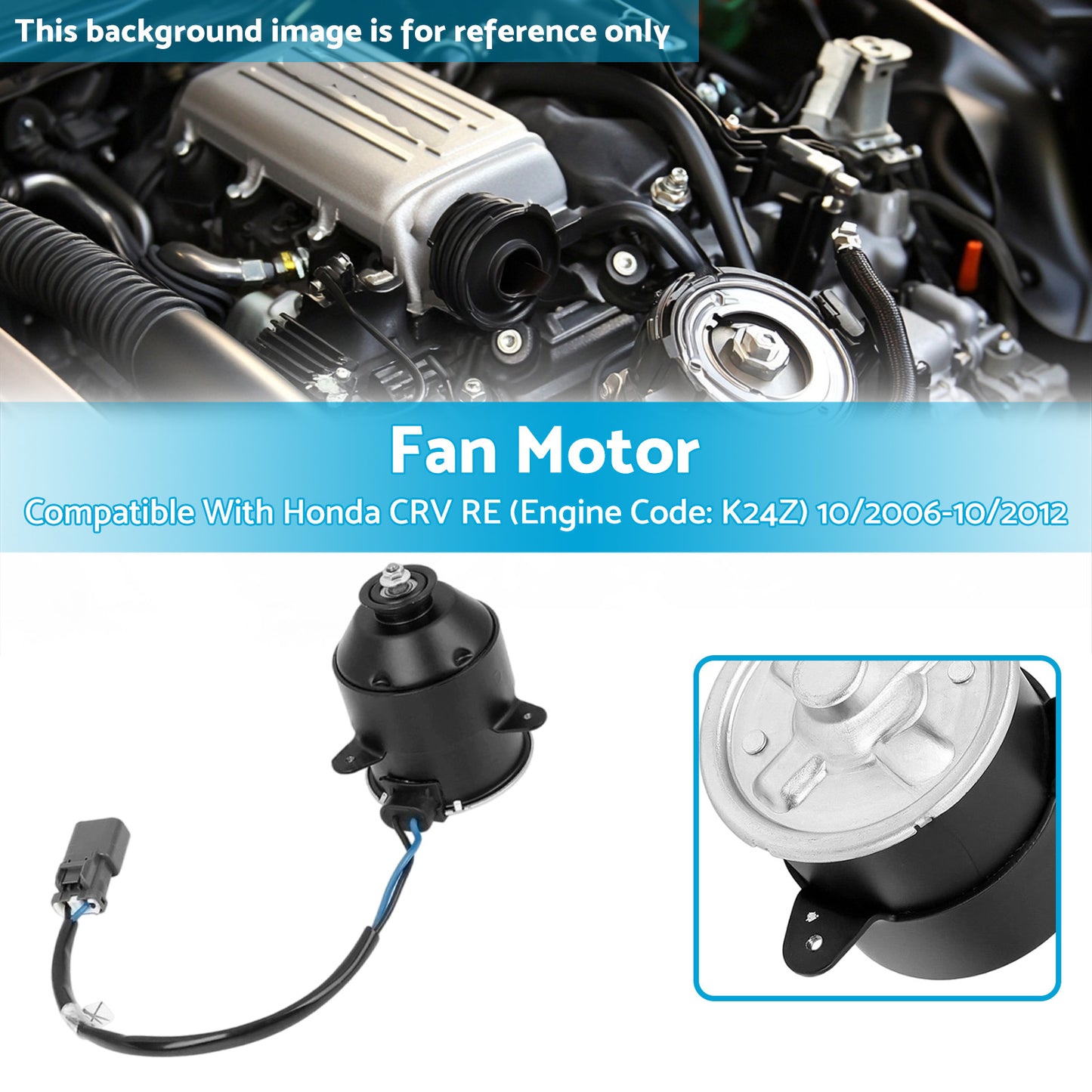 {{ Radiator Thermo Cooling Fan Motor Suitable for Honda CR-V CRV RE 2006-2012 }} - Buy Car Parts Online at {{ Kaka Auto Parts }}.