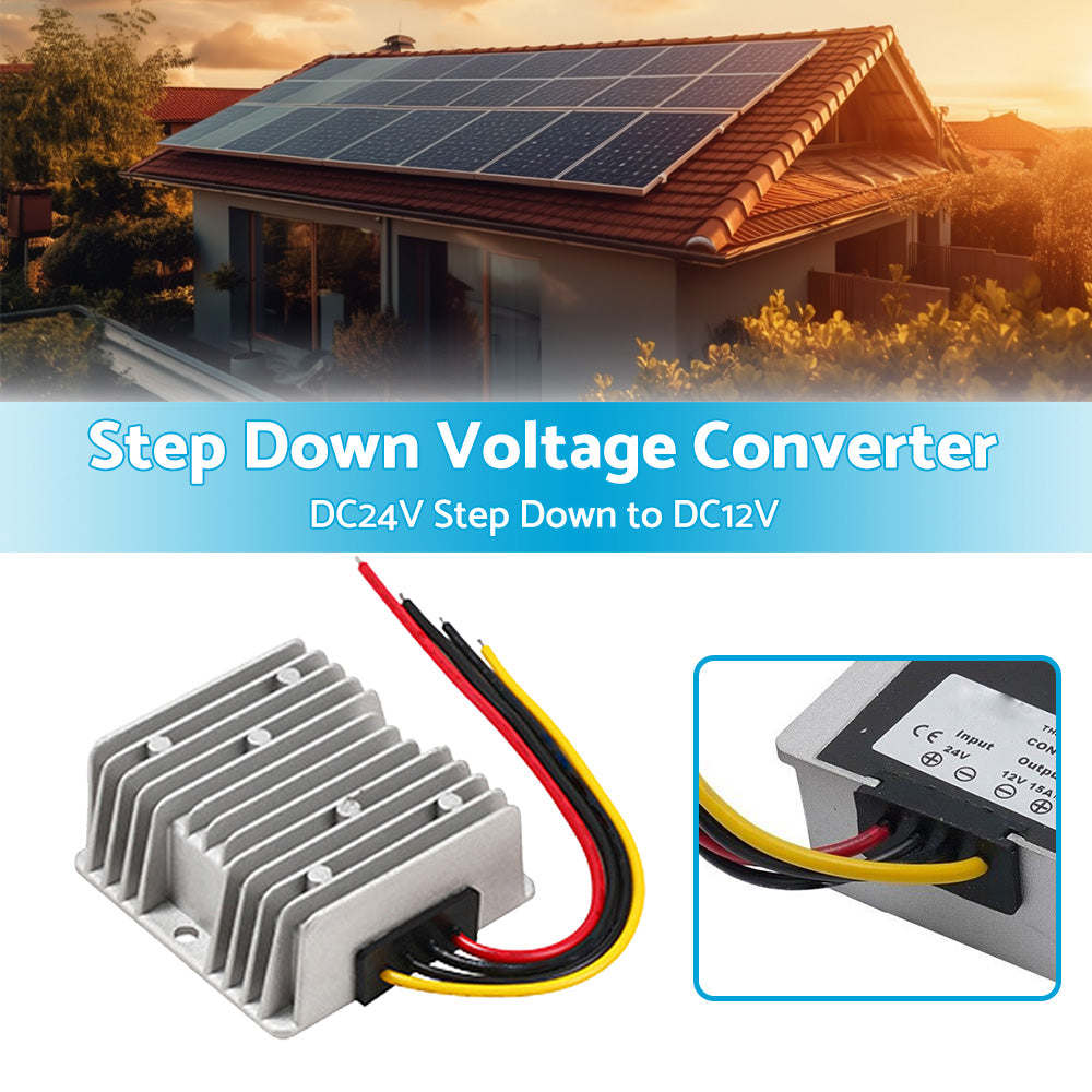 DC Voltage Converter 24V Step Down To 12V 15A 180W Power Supply Regulator