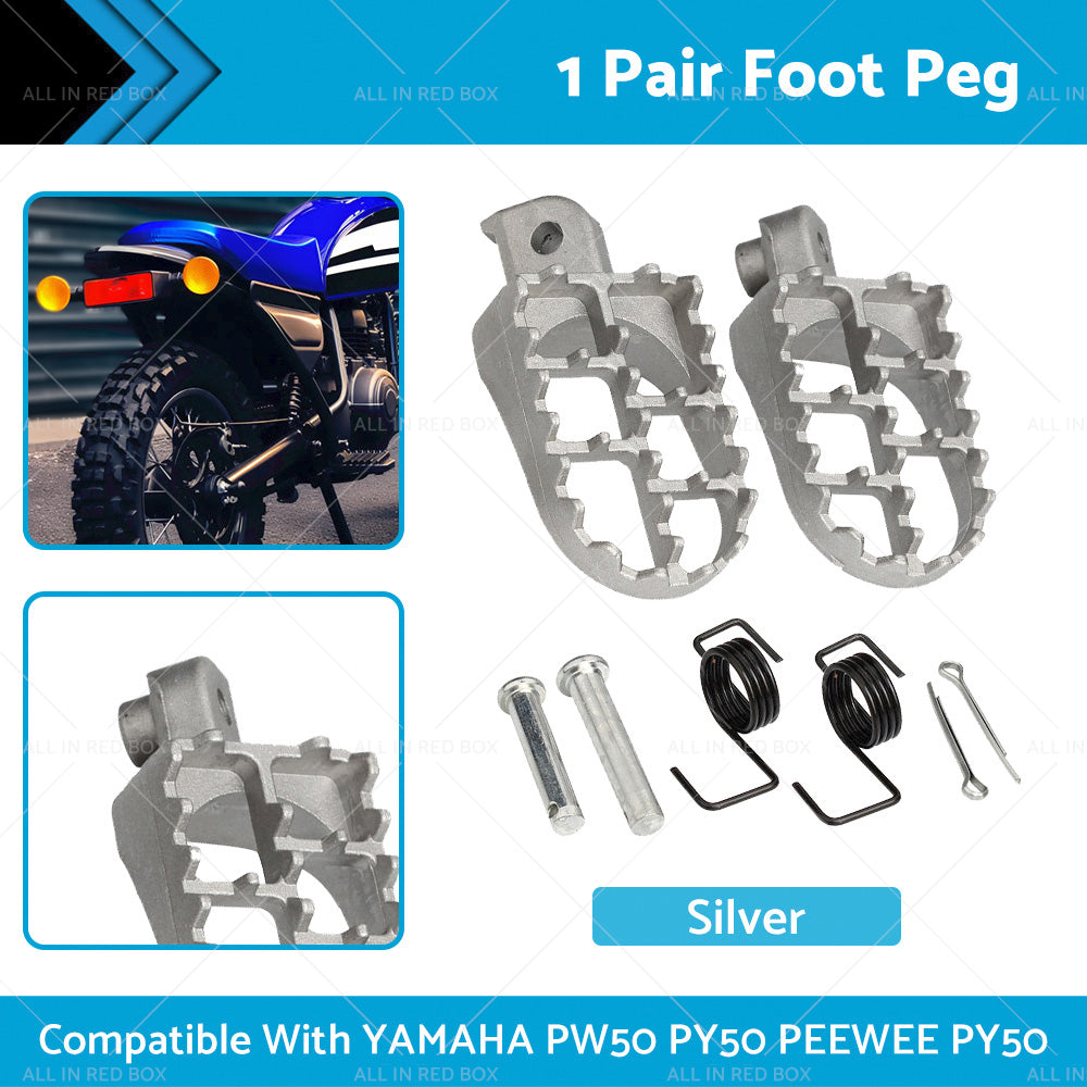 Foot Pegs Footpegs Suitable For Yamaha TW200 PW50 PW80 Peewee Pit Dirt Bikes