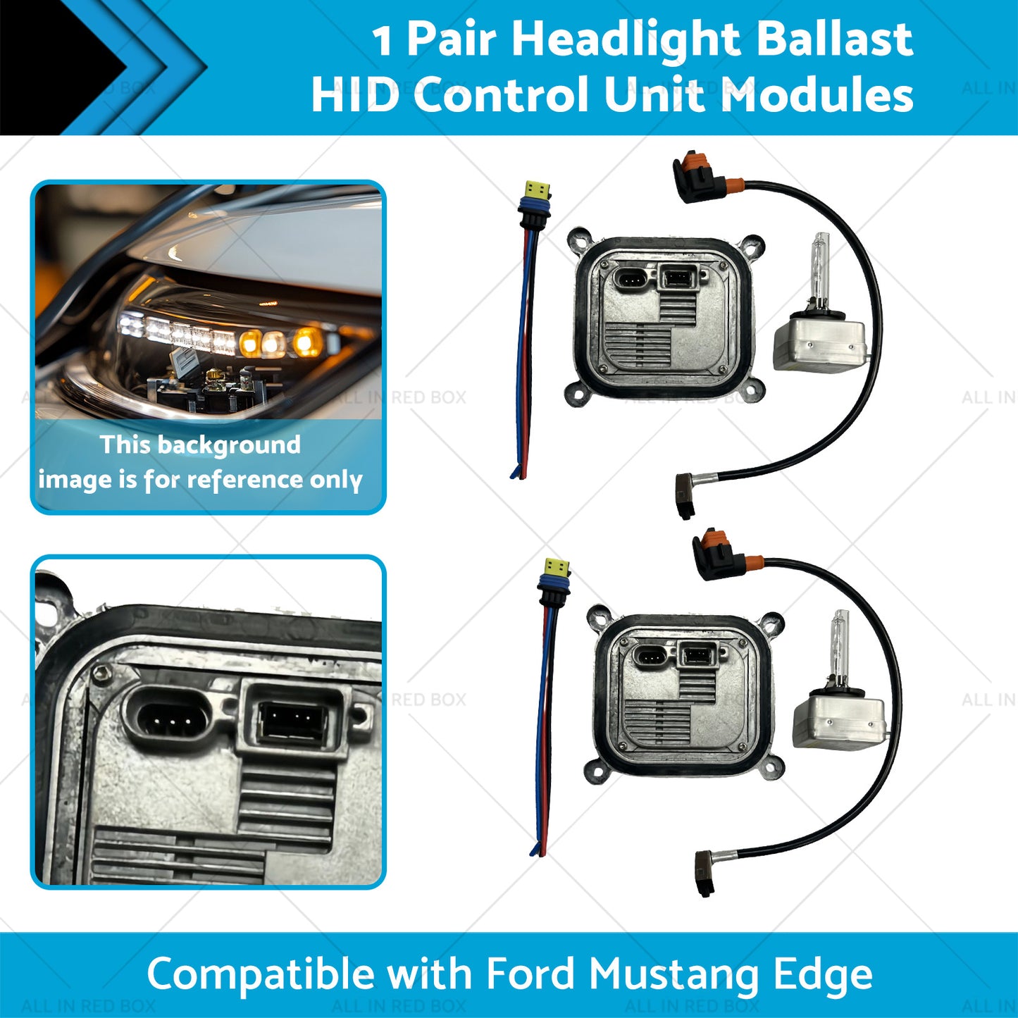 1 Pair Headlight Ballast HID Control Unit Modules Suitable for Ford Mustang Edge