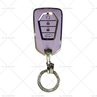 TPU Car Remote Key Fob Cover Suitable for Isuzu D-MAX MU-X MUX 4 Button Purple