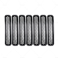 Front Mesh Grille Inserts Grill Cover Trim Suitbale For Jeep Wrangler TJ 97-06