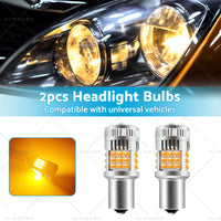 2PCS BA15S 1156 P21W LED Turn Signal Indicator Bulb Globe Amber No Hyper Flash