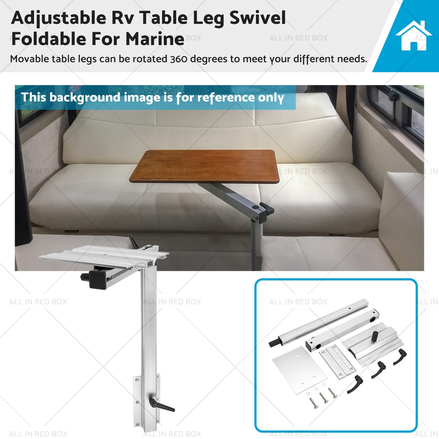 Adjustable Rv Table Leg Swivel Foldable For MarineAluminum Alloy AU