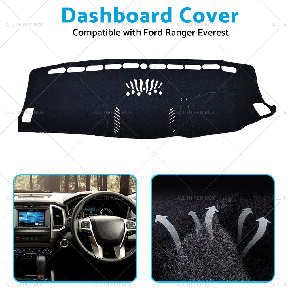 Dash Cover Mat Suitable For Ford Ranger Wildtrak Raptor Dashboard Cover Dashmat