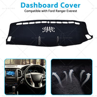 Dash Cover Mat Suitable For Ford Ranger Wildtrak Raptor Dashboard Cover Dashmat