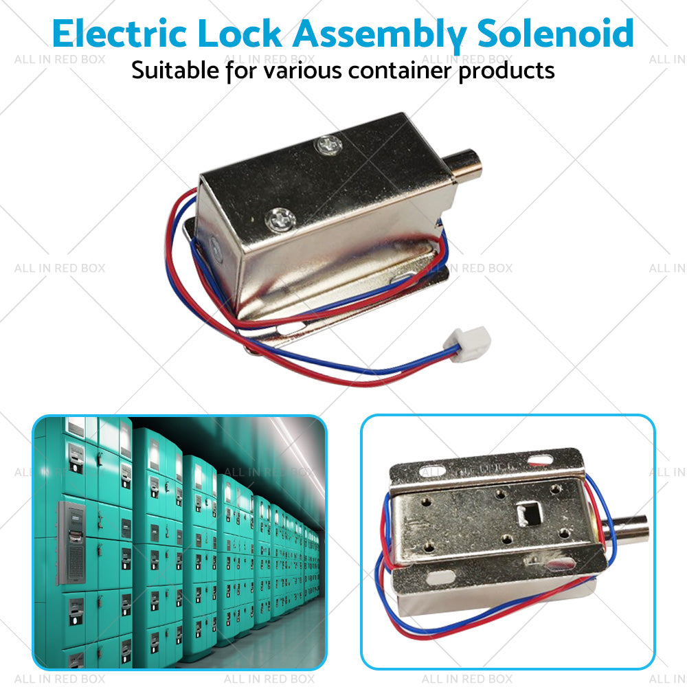 Round Electronic Solenoid Latch Lock 12V 0. 6A Electric Release Assembly Catch