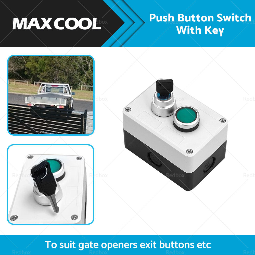 Weatherproof Push Button Switch Suitable for Gate Opener with Key