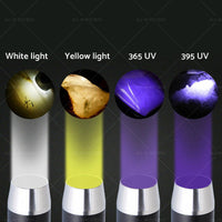 Professional Gemstone Identification Light 4 in1 LED Flashlight Gemologist Tool
