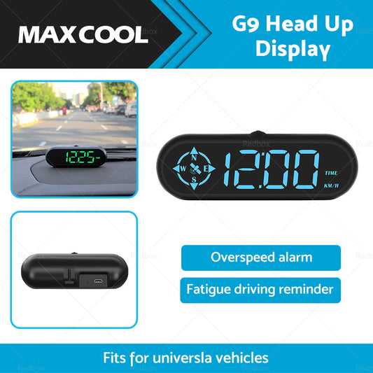 Universal Head Up Display Speed MPH LED Digital GPS Overspeed Alarm Speedometer