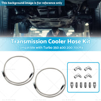 Stainless Steel Braided Transmission Cooler Hose Fitting Kit For 700R4 TH350 400