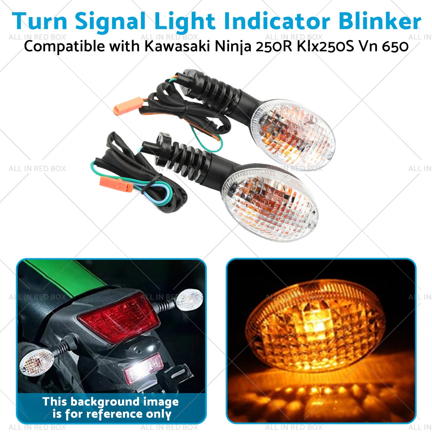 Turn Signal Light Indicator Blinker Suitable for Kawasaki Ninja 250R Vn 650