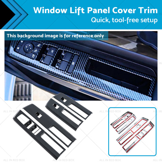{{ 4x Window Lift Panel Cover Trim Suitable For Mitsubishi L200 Triton 23-25 Carbon }} - Buy Car Parts Online at {{ Kaka Auto Parts }}.