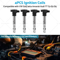 4PCS Ignition Coils Suitable for VW Golf Jetta Amarok Audi Q3 Q5 TT S3 1. 8L 2. 0L