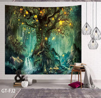 3D Forest Tree Tapestry Wall Hanging Bedspread Throw Blanket Mat Home DecorCloth