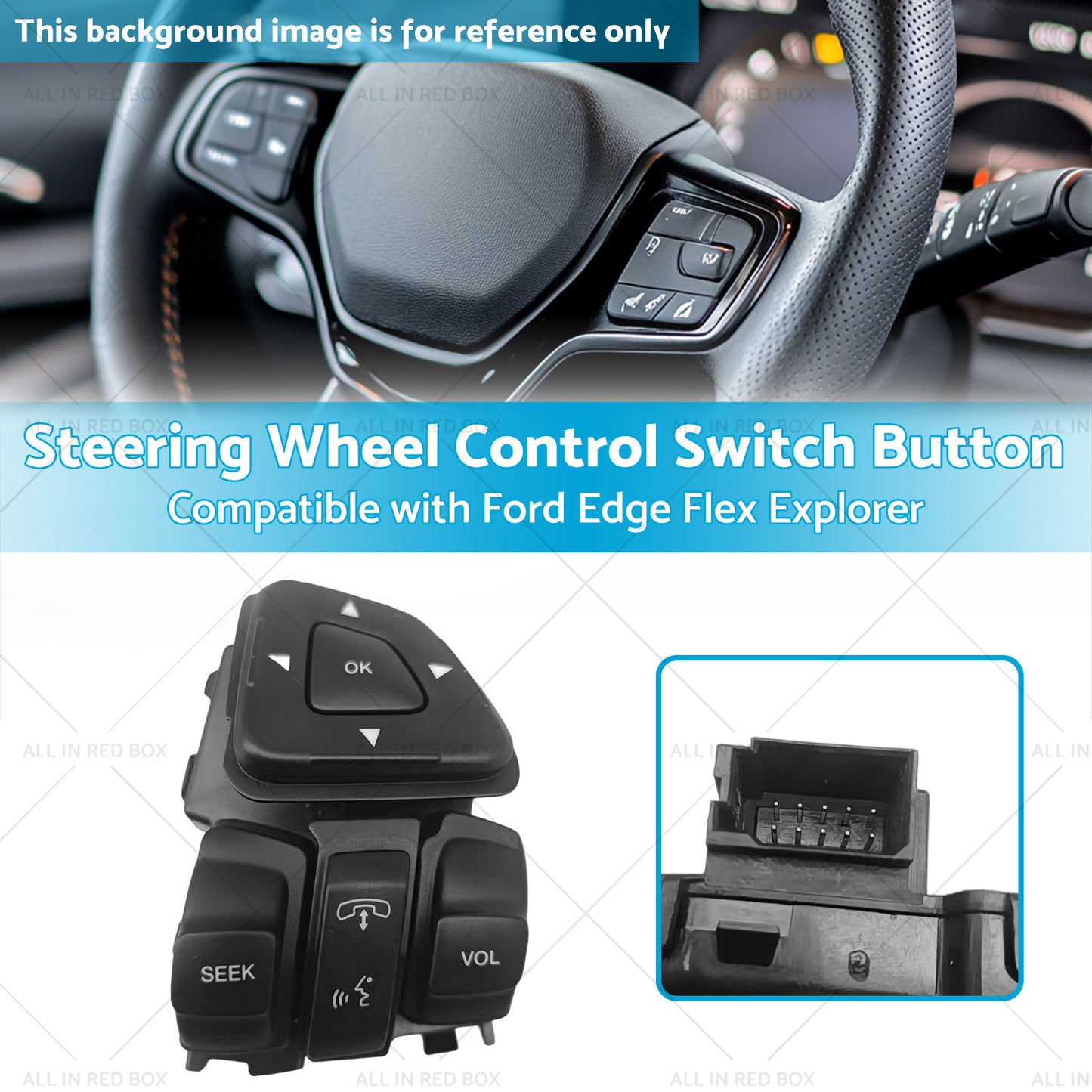 Steering Wheel Control Switch Multifunction Button Suitable for Ford Edge Flex