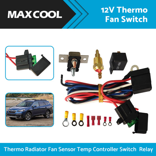 Thermo Radiator Fan Sensor Temp Controller Switch 12V DC Wiring Relay