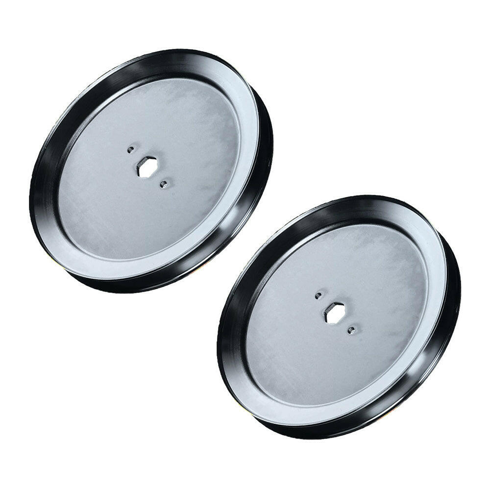2x Blade Spindle Pulley Suitable For John Deere Sabre Mowers D105 GX20367