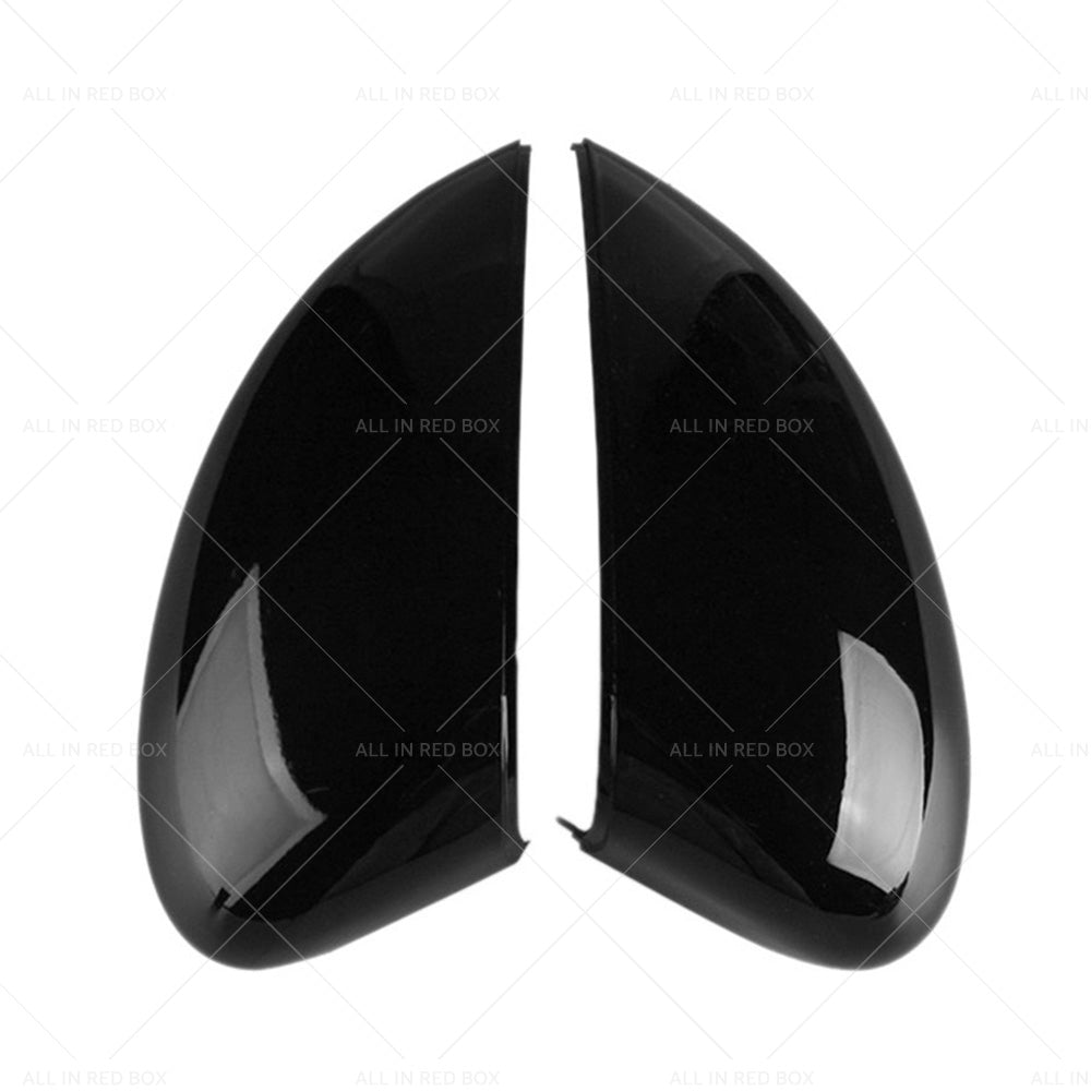 Left and Right Wing Mirror Cover Gloss Black Suitable For Ford Fiesta MK7 2008-2017