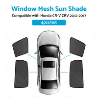 4x Foldable  Window Mesh Sun Shade Suitable For Honda CR-V CRV 2012-2017