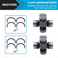 2x FRONT  or  REAR UNI UNIVERSAL JOINT SUITABLE FOR TOYOTA HILUX LAND CRUISER DYNA