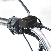Dual USB Port Motorcycle Fast Charger Socket Suitable For Motorcycles ¡§C With LED Voltmeter Display & ON/OFF Switch