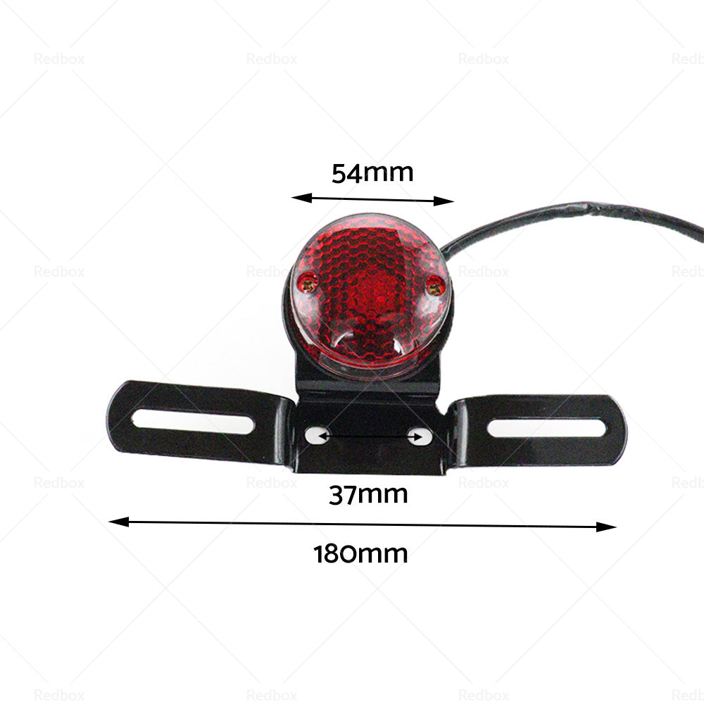 Motorcycle Tail Brake Light Number License Bulb Retro Rear Stop Lamp Universal