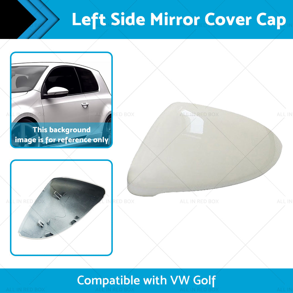 Left Mirror Cover Cap Housing Suitable for VW Golf MK7 MK7.5 13-on Pure White LH