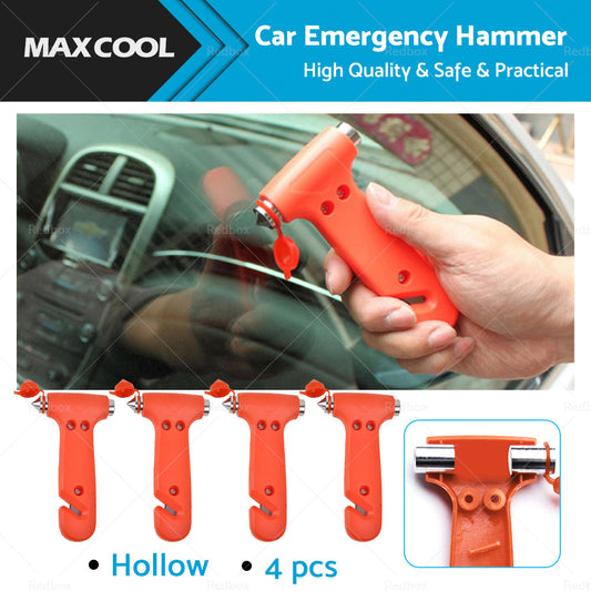 4x Emergency Safety Hammer Breaker Car Cutter Window Belt 2 in 1 Tool Bus Glass